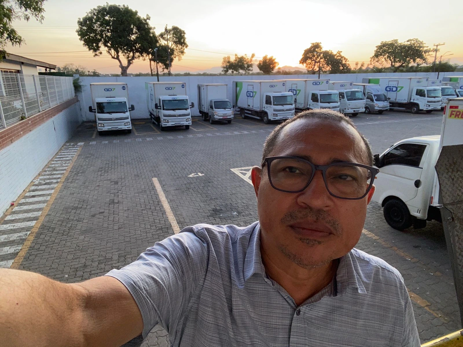 Frota de caminhões da operação